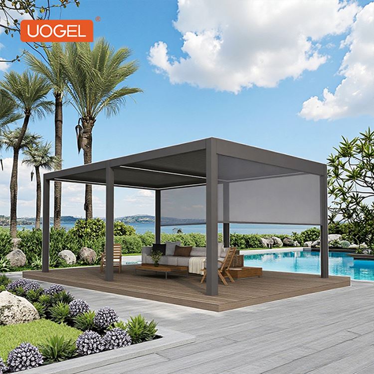 Metal Gazebo With Louvered Roof
