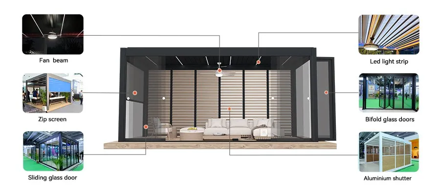 2632-Waterproof Louver Roof Pergola-1